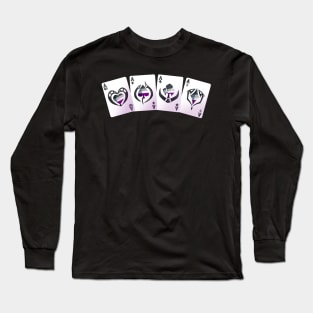 Ace Pride Hand of Cards Long Sleeve T-Shirt